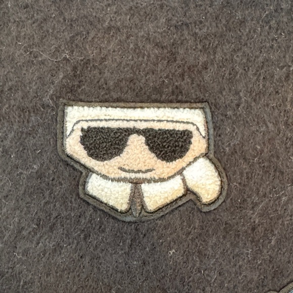 Karl Lagerfeld Black Textured Cat Chunky Scarf - Picture 4 of 6